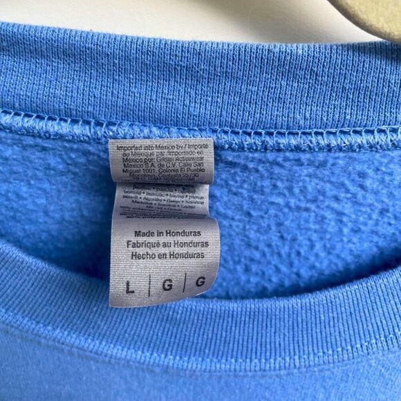 Nirvana Sweatshirt Blue with Pink Logo – Grunge Graphic Pullover - Picture 3 of 7